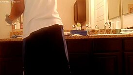 generally tidying up the bathroom for household chores