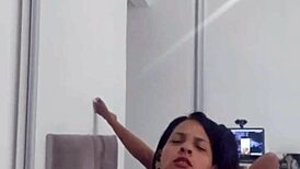 i'm showing off for a guy online, he jerked off and made me cum so good part 2