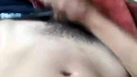 young latina masturbates in bed to start her day.