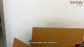 Courier joins me to double penetrate with Tantaly doll