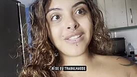 Drinking coffee naked with big breasts while chatting to the camera 😊