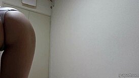 omg, japanese maid in micro thong cleaning braless, so hot! 😍