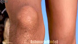 Hairy bush in micro bikini twerking publicly at Christmas, so daring!