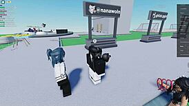 Attractive Woman Pleasing Young Man