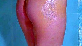 College girls shower time wet pink thong reveal