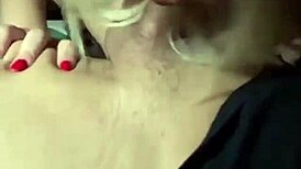 what's she drooling on while deepthroating in the car?