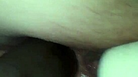 The wife enjoys anal sex with her big black cock partner while using her wand toy, reaching orgasm in this interracial voyeur scene.