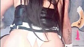 Latina Bunny Enjoys Big Dildo Squirting