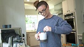 Chubby Lesbian Cougar Gets Strapon Fucked by Brunette