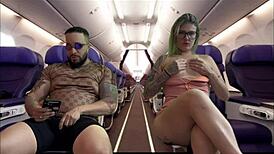 woman started touching herself on plane seat nearby. i jerked off watching her!