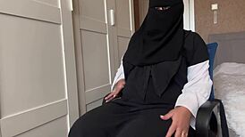 hot arab milf cums hard in pantyhose.