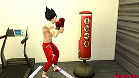 bulma stepmother finds stepson masturbating watching porn and teaches him about sex