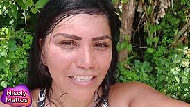 Nicoly Mattos says, 'Fill my hairy ass with cum!'