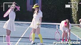 Daphne Dare, Cleo Clementine, Daisy Stone nailed in wild cowgirl holes!