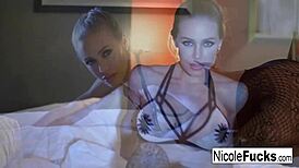 Hot nicole rubs herself to completion after a sex tease