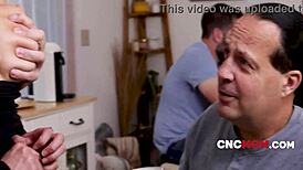 Cassie del isla offers her petite milf tits for tips at the freeuse cafe