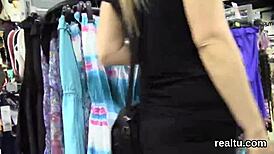 Czech teenie seduced and drilled in hypermarket pov