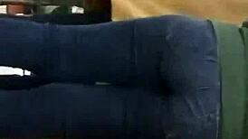 spotted this candid teen booty in tight jeans while she wasn't looking