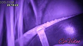 wife gives blowjob while dancing at club