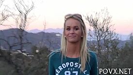 Filthy teen pussy gets fully exposed to the camera in raw POV action.