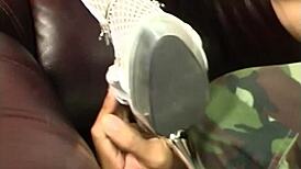 fishnet ladyboy in heels drives me crazy with doggystyle and more! 🔥