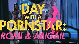 wanna sneak a peek at pornstars romi rain and abigail mac in action?