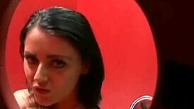 British slut Sophie Dee stuffs her mouth with cock at glory hole