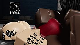 Railing that nasty thick redhead bitch with big black cock in Roblox! Her big ass bouncing wildly!