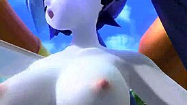 hatsune miku, dear cocoa, why are you dancing naked with those sexy big tits?