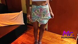 First porn casting? Bellanita and Mr. Poronga give oral and doggystyle with monster cock