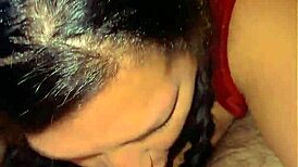 Curvy Brunette Milf Gives Quick Sloppy Blowjob With Deepthroat