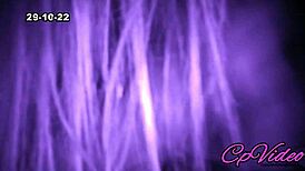 wife gives blowjob while dancing at club