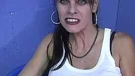 busty cougar anjelica suckin bbc at gloryhole, damn