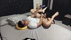 doing cardio with my step-cousin after gym - wanna see how we sweat it out?