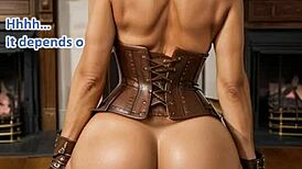 The Duchess struts in leather for an AI-illustrated erotic fantasy