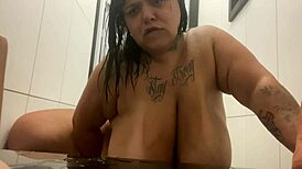 slipping it quick in the bathroom, mary jhuana's big brazilian ass takes anal toys like a pro. damn, what a sneaky thrill!