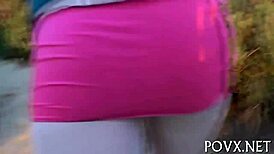 Filthy teen pussy gets fully exposed to the camera in raw POV action.