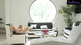 Laura Bentley drains her stepson's cock when hubby leaves the house