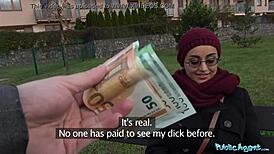 dude, afghan beauty pays to fuck big cock in public, wow