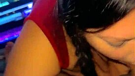 Curvy Brunette Milf Gives Quick Sloppy Blowjob With Deepthroat