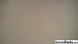 diamond decides to get wet and wild in the shower