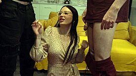 nerdy beauty shares our big cocks