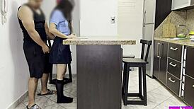 젊은 여학생 사립 선생님한테 만져지고 박힘, 생 세션