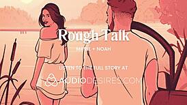 Tyttöystävä ottaa ison kyrvän syvälle persaukseen likaisella puheella