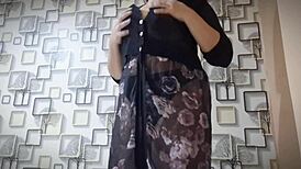 Hot Asian babe teases lover with curvy natural big tits