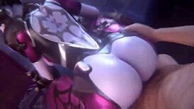 sfm hentai clip, wanna see this cute babe ride and lick?