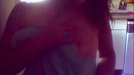 look at those big tits on this milf! he exclaims while fucking her