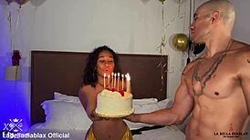 Labelladiablax craves her BBC gift from King Noire while husband films. Her small waist and squirting drive me wild!