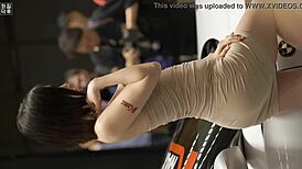 Gadis balap Korea Seoul panas pamer gaya seksi