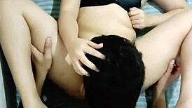 nikmat sekali jilat memek istri orang in steamy bedroom session